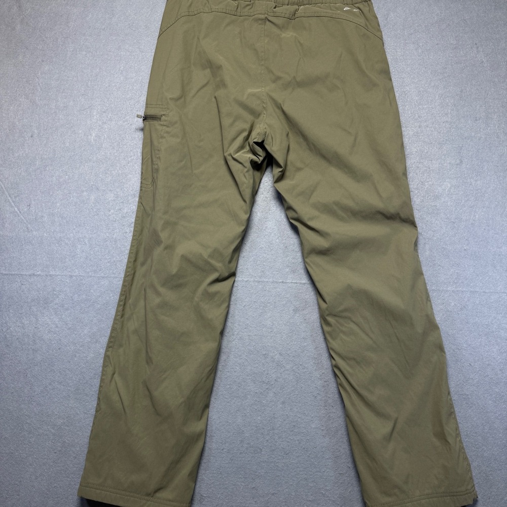 Eddie Bauer Womens Olive Green Fleece Lined Hiking Cargo Pant Size Large Stretch - Picture 4 of 8